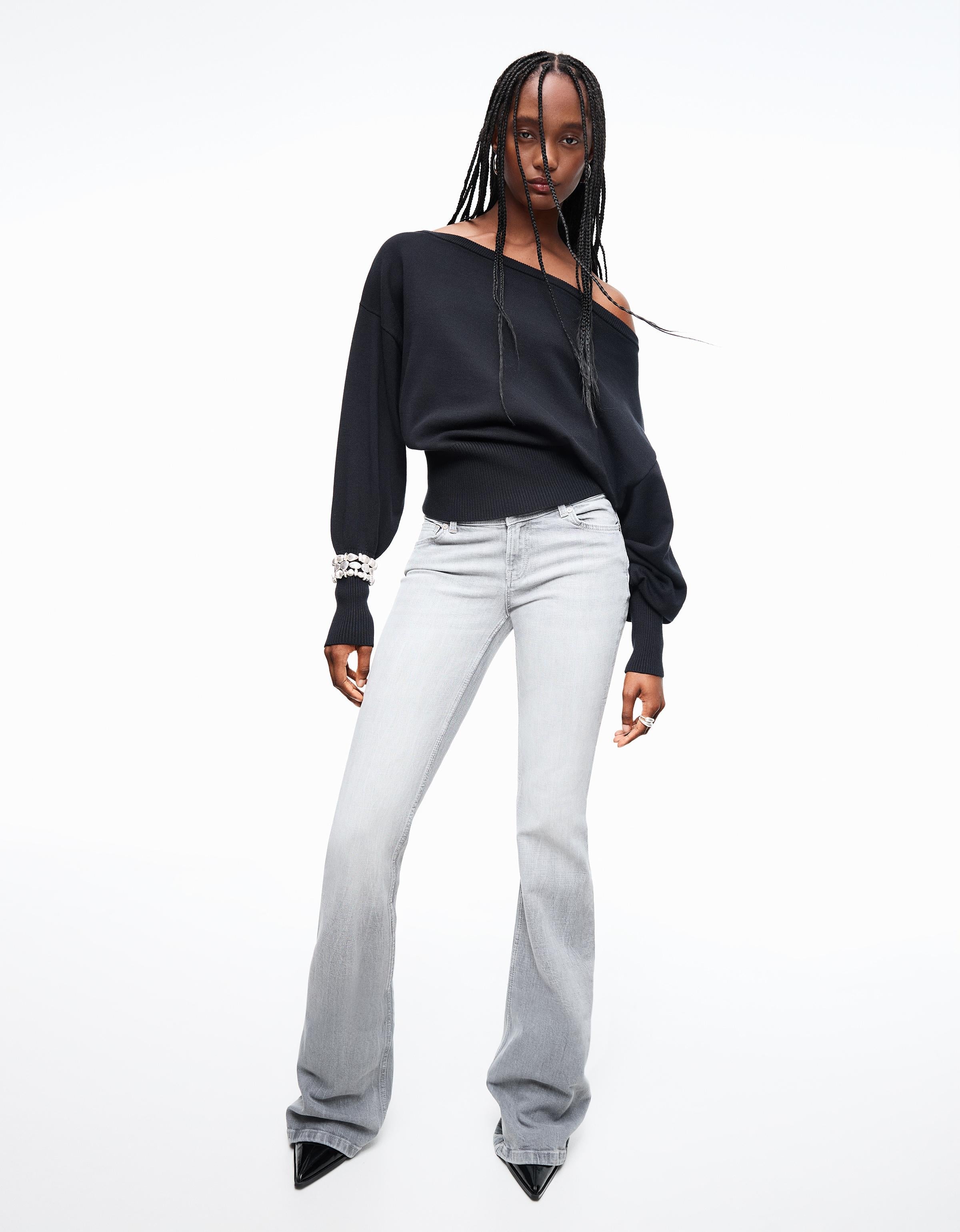Grey Bootcut Jeans
