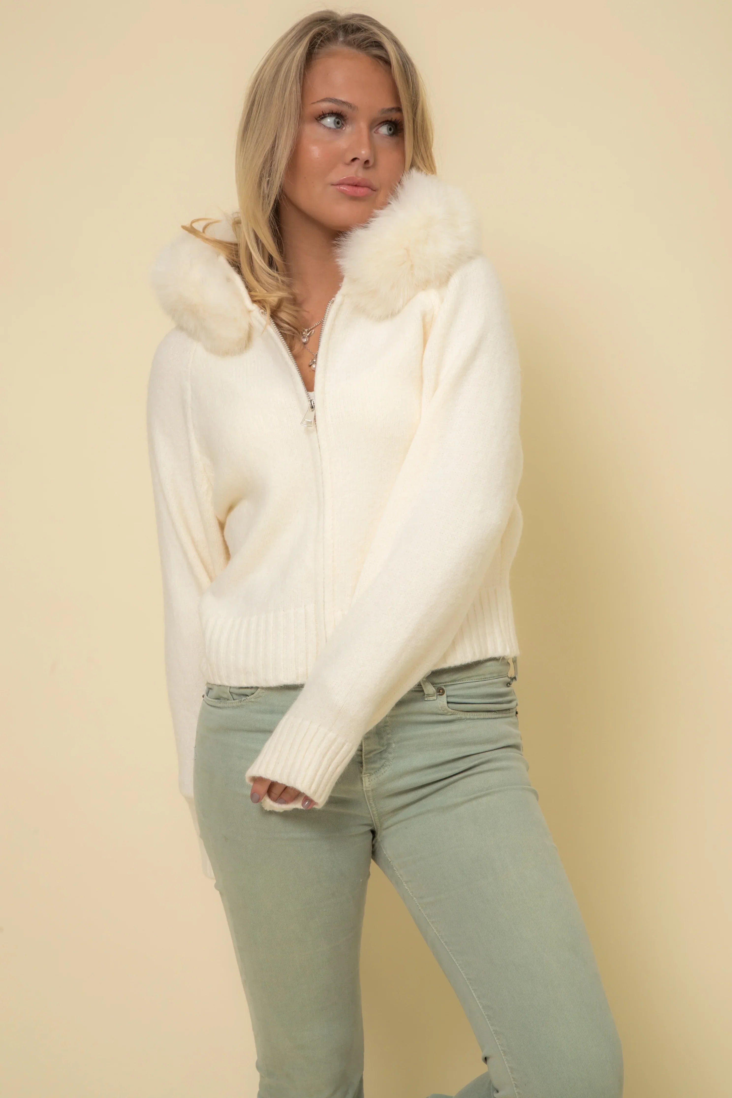 Faux Fur Sweater