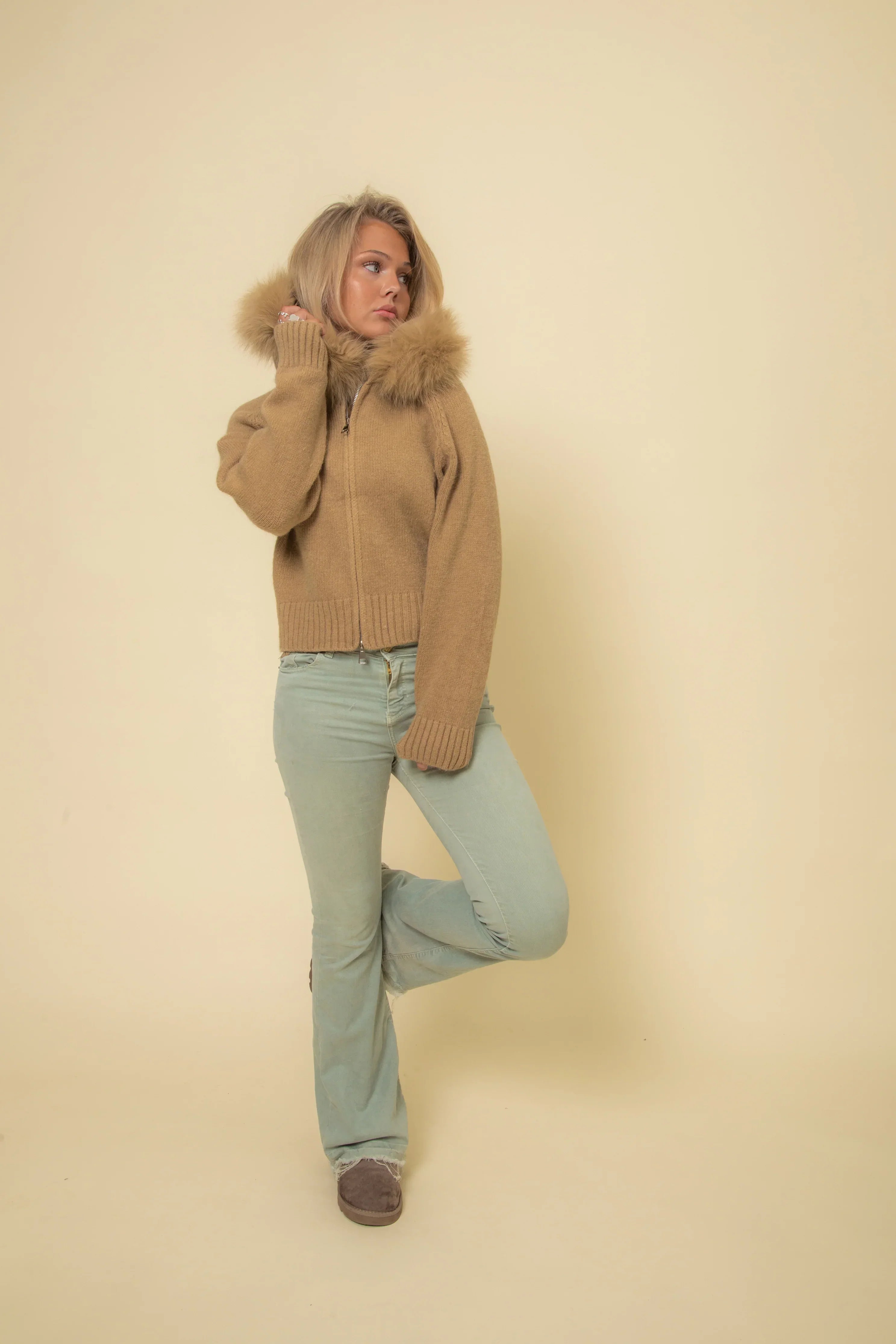 Faux Fur Sweater